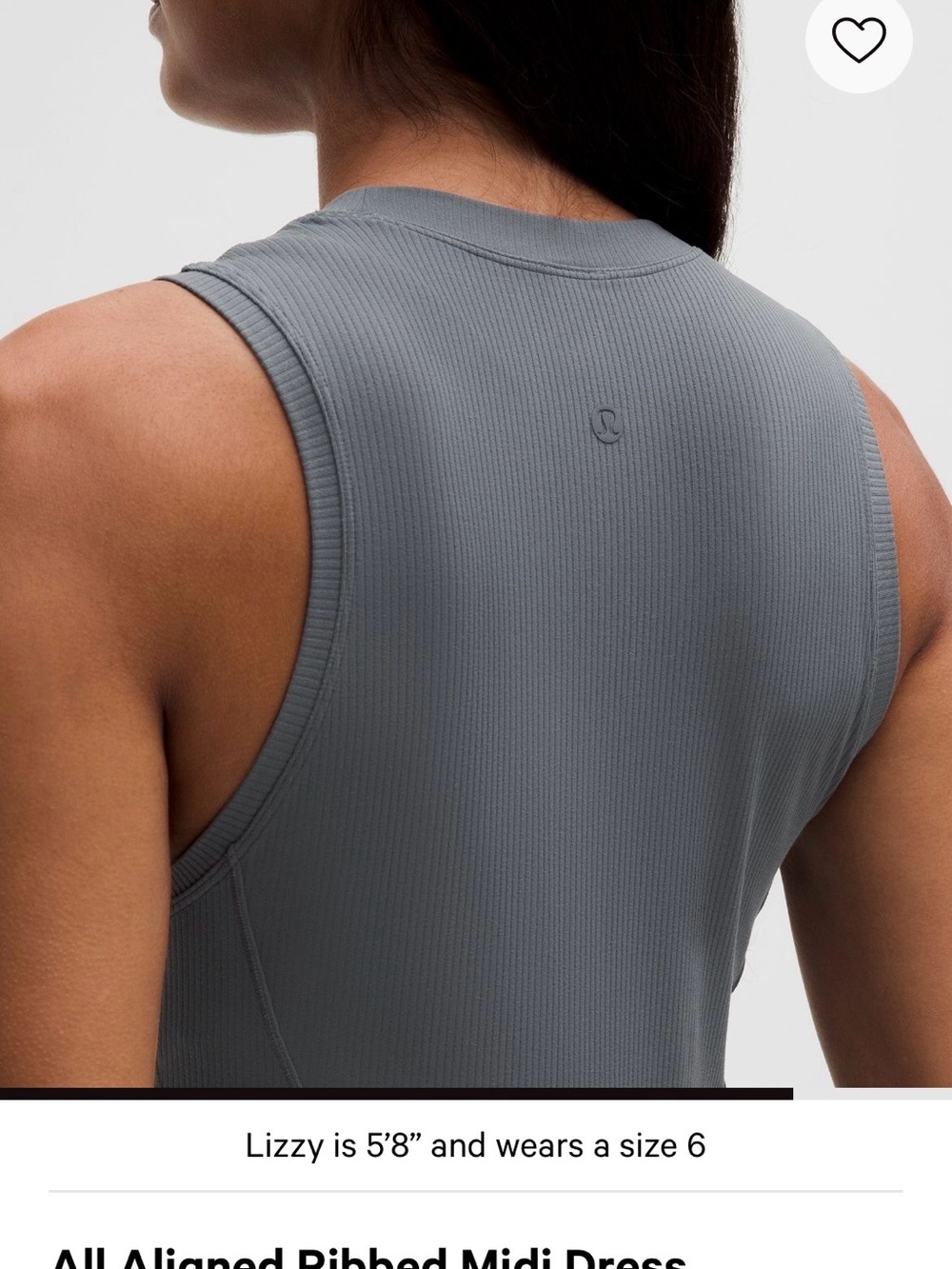 Lululemon All Aligned Ribbed Midi Dress - Picture 7 of 8